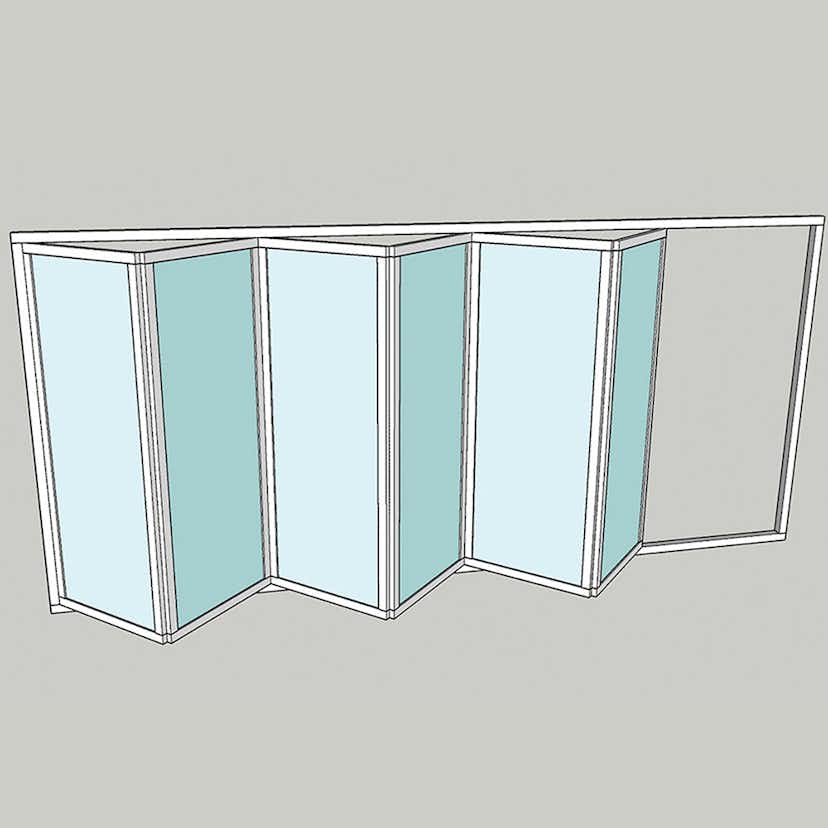 Vikparti Allvy Sunroom s75 3-Glas 6-Delad