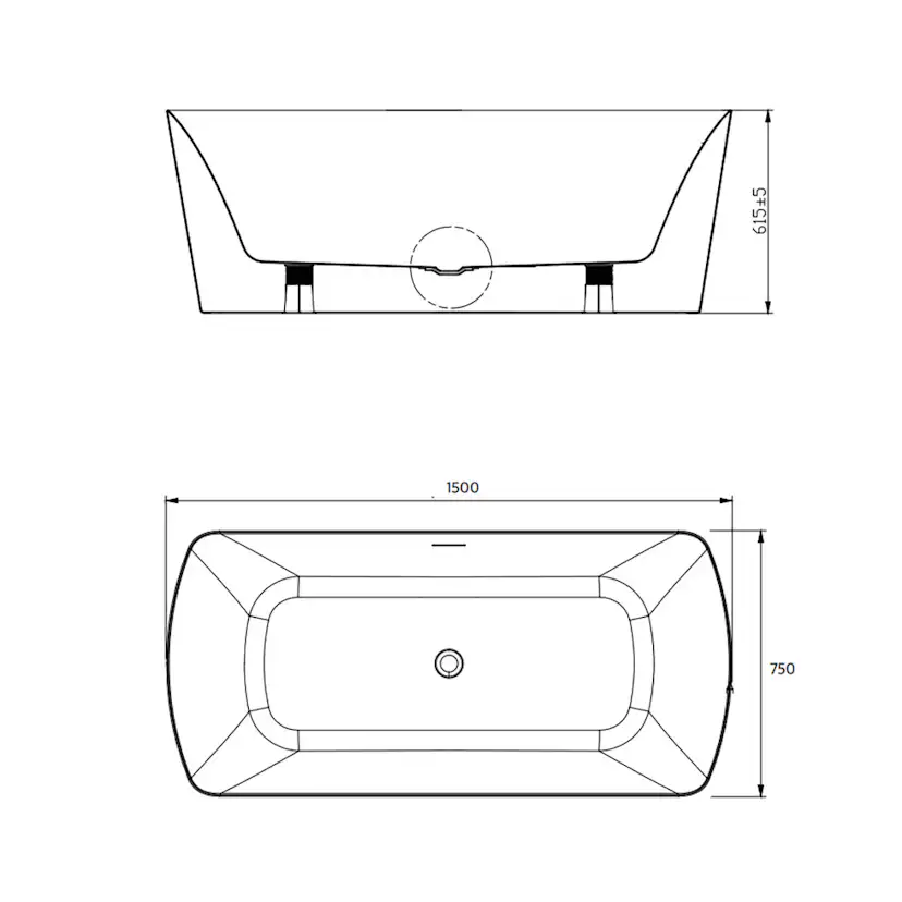 Badkar Strømberg Andria Lucite