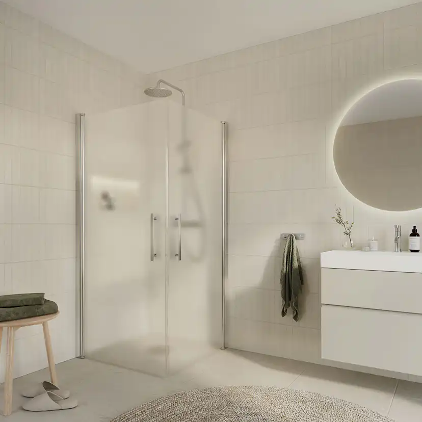 Duschhörn Arrow Round Frostat Glas