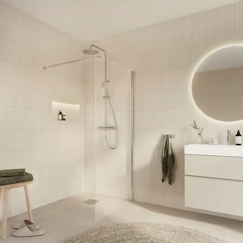 Duschvägg Arrow Wall Fast Klarglas