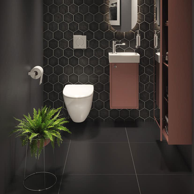 Vägghängd Toalettstol Gustavsberg Nautic All In One 1530 Komplett