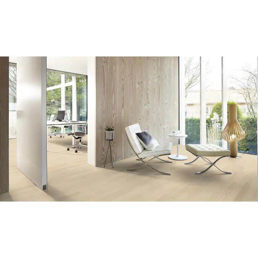 Parkettgolv Boen Ask Andante Vit Live Matt Lack 3-Stav