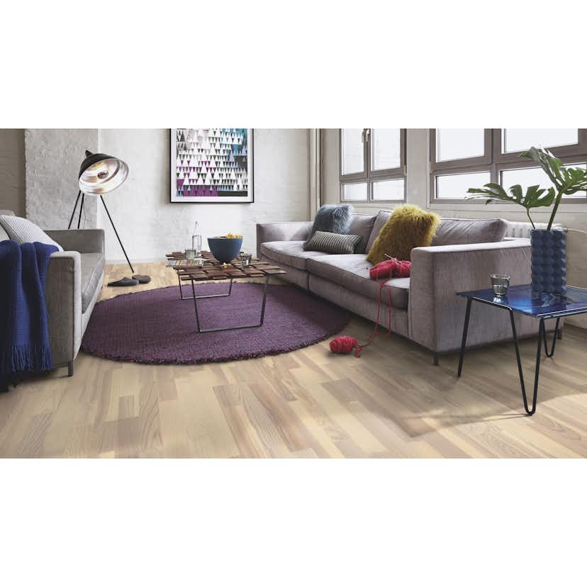 Parkettgolv Boen Ask Reggae Vit Live Matt Lack 3-stav