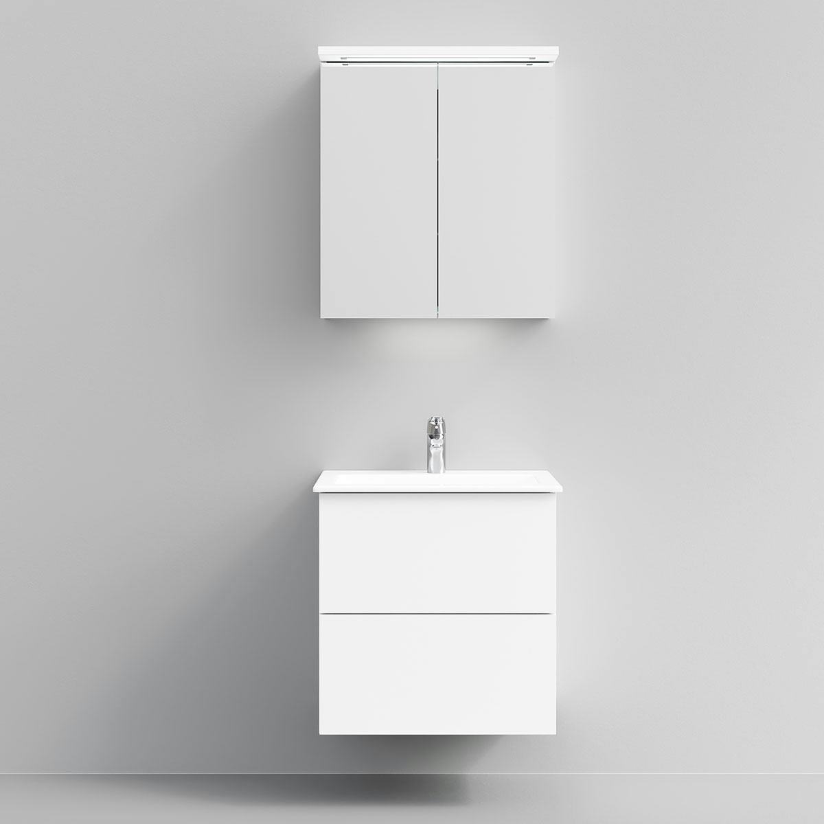 Tvättställsskåp Temal Astra med Tvättställ och Spegelskåp Highlight