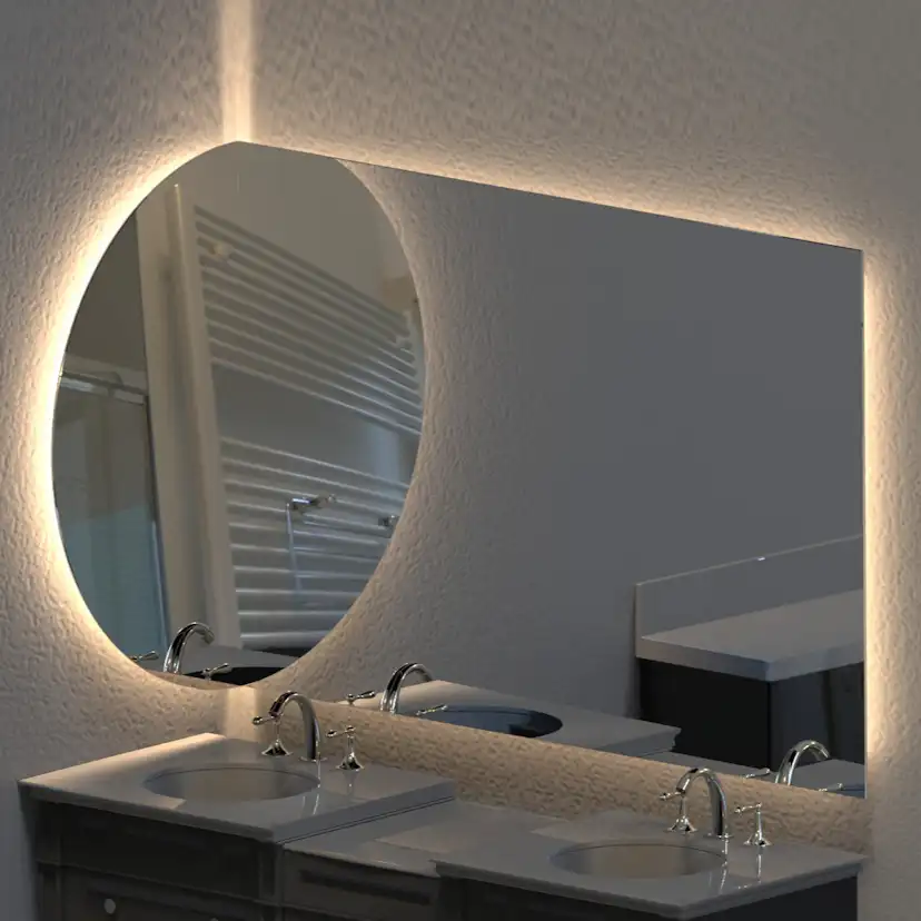 Spegel Vidi Aura med LED-belysning