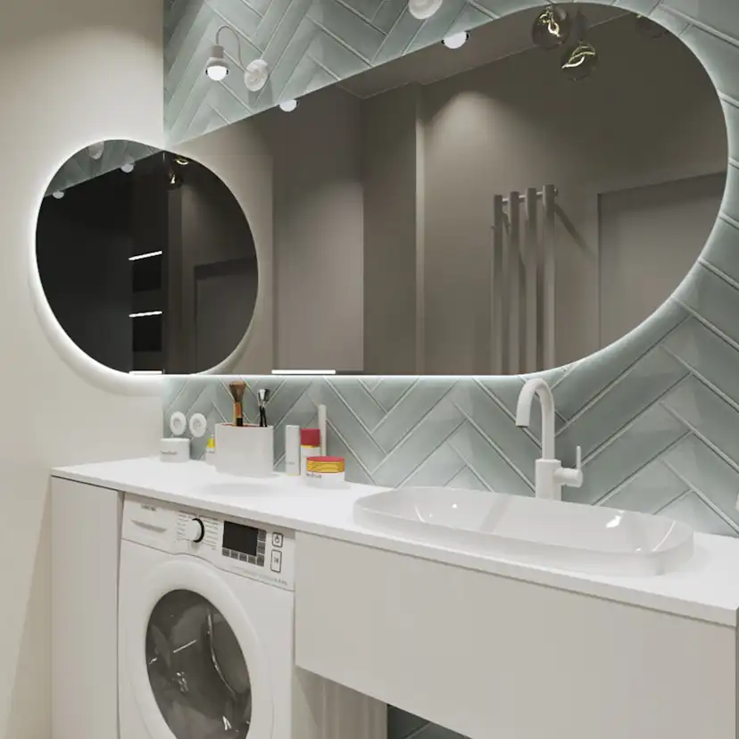 Spegel Vidi Aura med LED-belysning