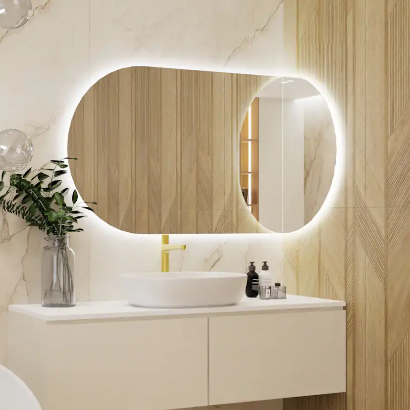 Spegel Vidi Aura med LED-belysning