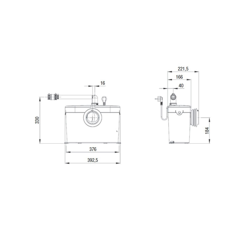 Avloppspump Saniflo Saniaccess 1