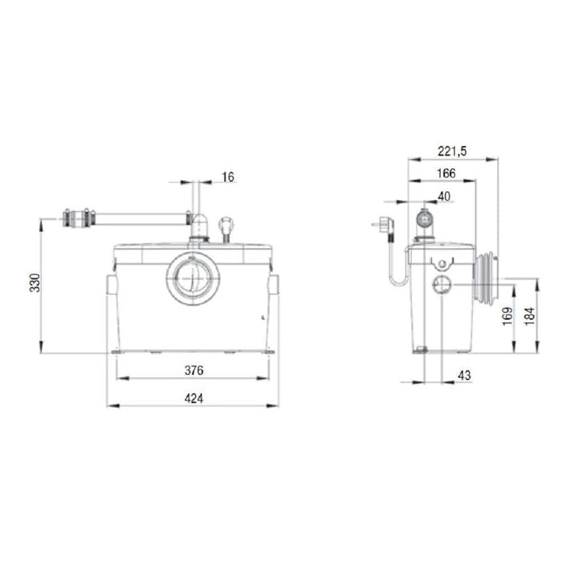 Avloppspump Saniflo Saniaccess 2