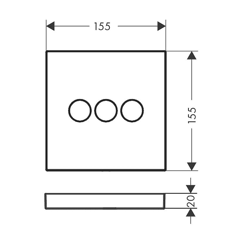 Avstängning- och Omkastare Hansgrohe ShowerSelect 3 Funktioner