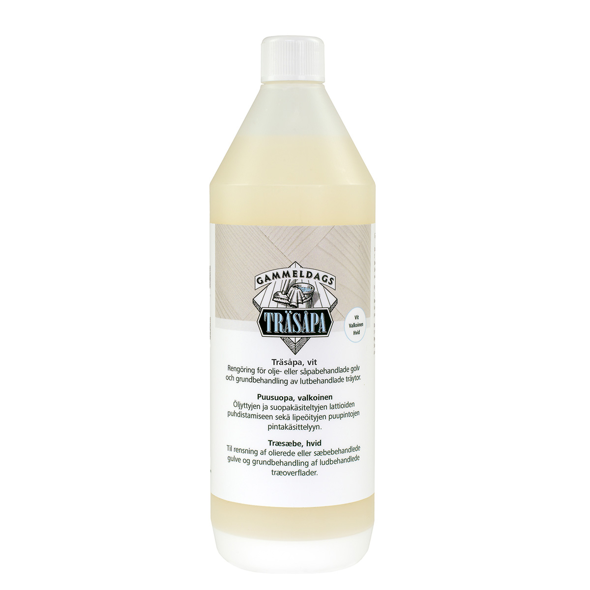 Träsåpa Gammeldags Vit