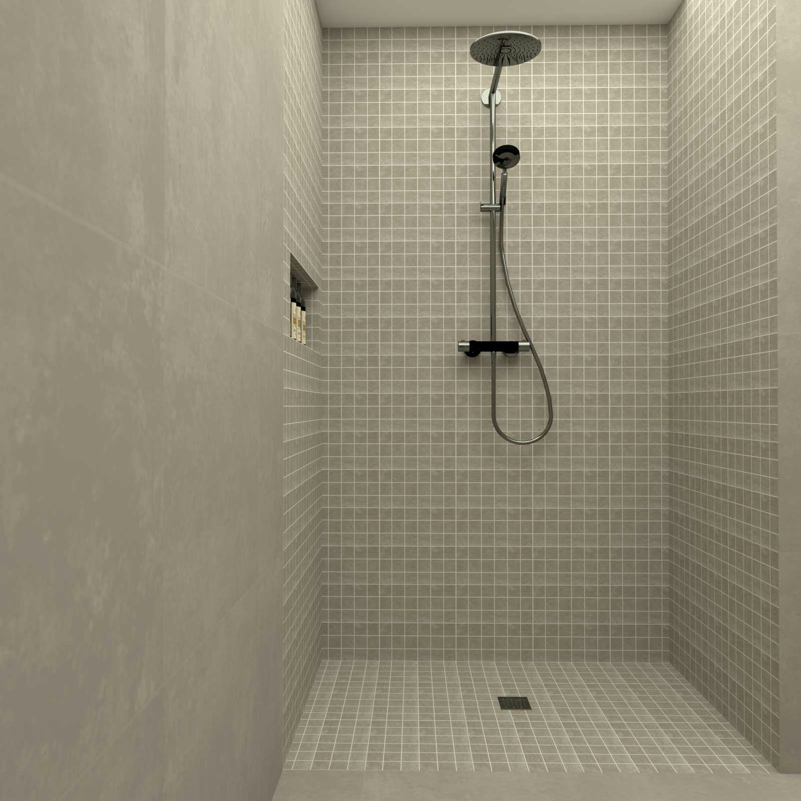 Mosaik Ceramiche Keope Ikon Silver Grå 5x5 cm Matt