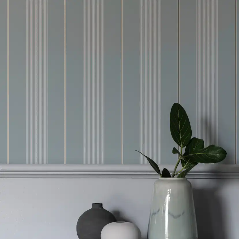 Tapet Duro Axel 411-04 QuickUp, Mönstrad Dimblå