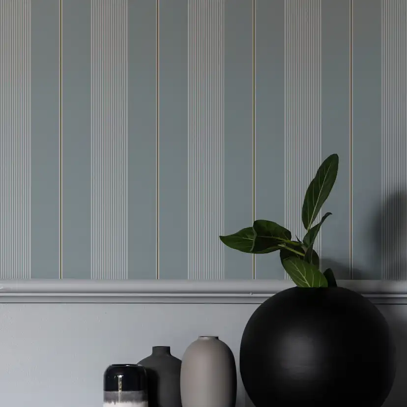 Tapet Duro Axel 411-04 QuickUp, Mönstrad Dimblå