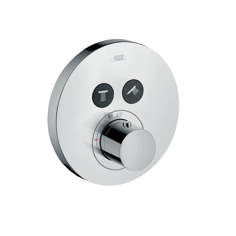 Inbyggnadsblandare Axor ShowerSelect Rund 2-utlopp