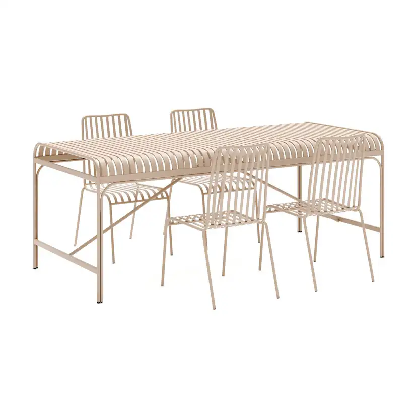 Matgrupp Comfort Garden Jarva Liten Matgrupp Utomhus 200 cm med 4 stolar i metall