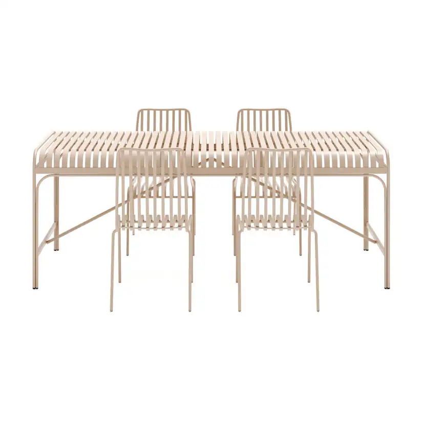 Matgrupp Comfort Garden Jarva Liten Matgrupp Utomhus 200 cm med 4 stolar i metall