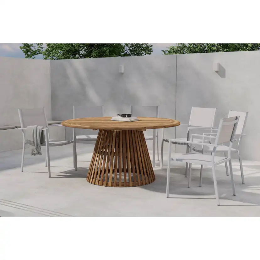 Matgrupp Comfort Garden Lakenview Matbord Rund 150 med 6 Las Vegas Karmstolar