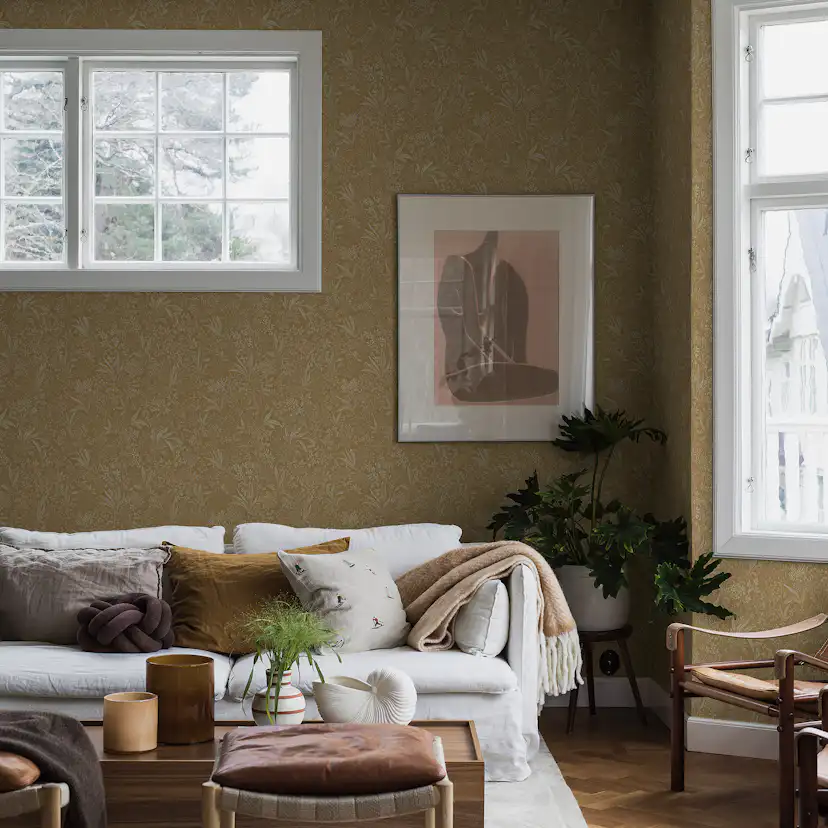 Tapeter Boråstapeter Vårt Arkiv Nocturne 2022 EasyUp, Mönstrad Gul