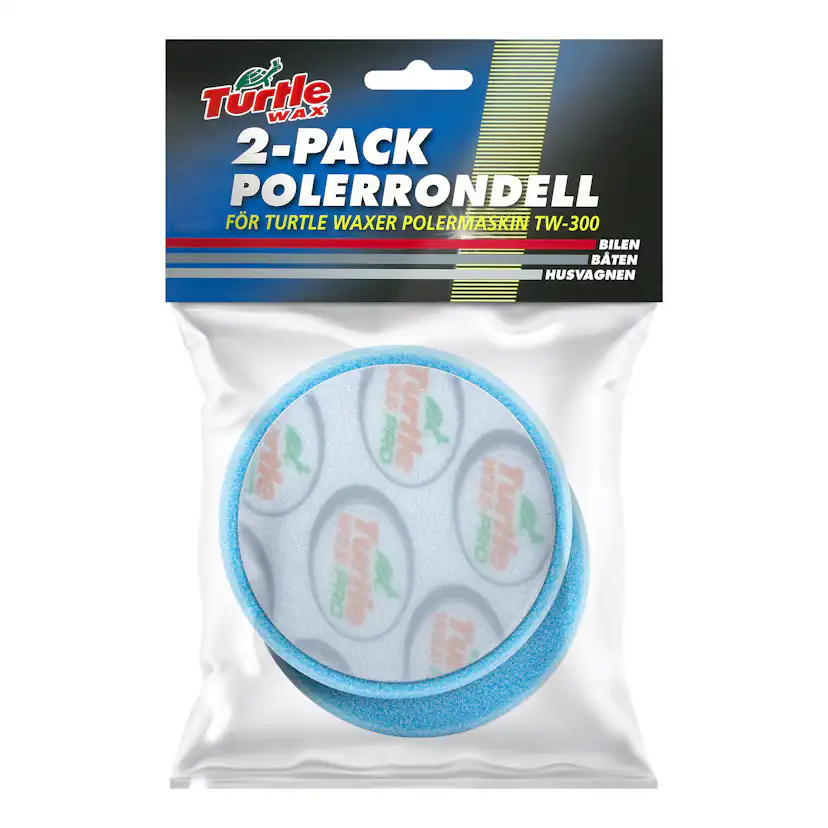 Polerrondell Turtle Wax Blå 100mm 2-pack