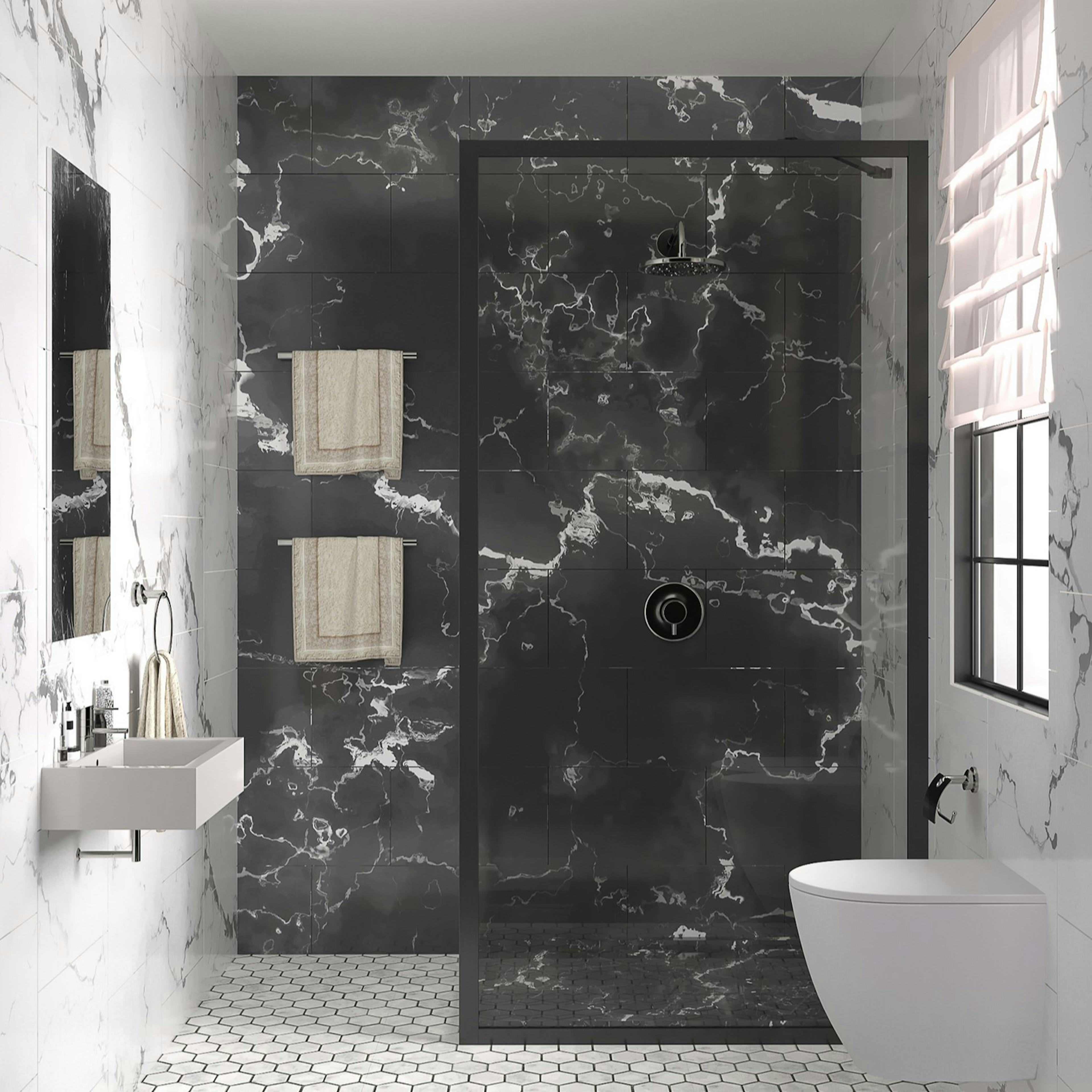 Duschvägg Hietakari Bläk 731 New York Fast