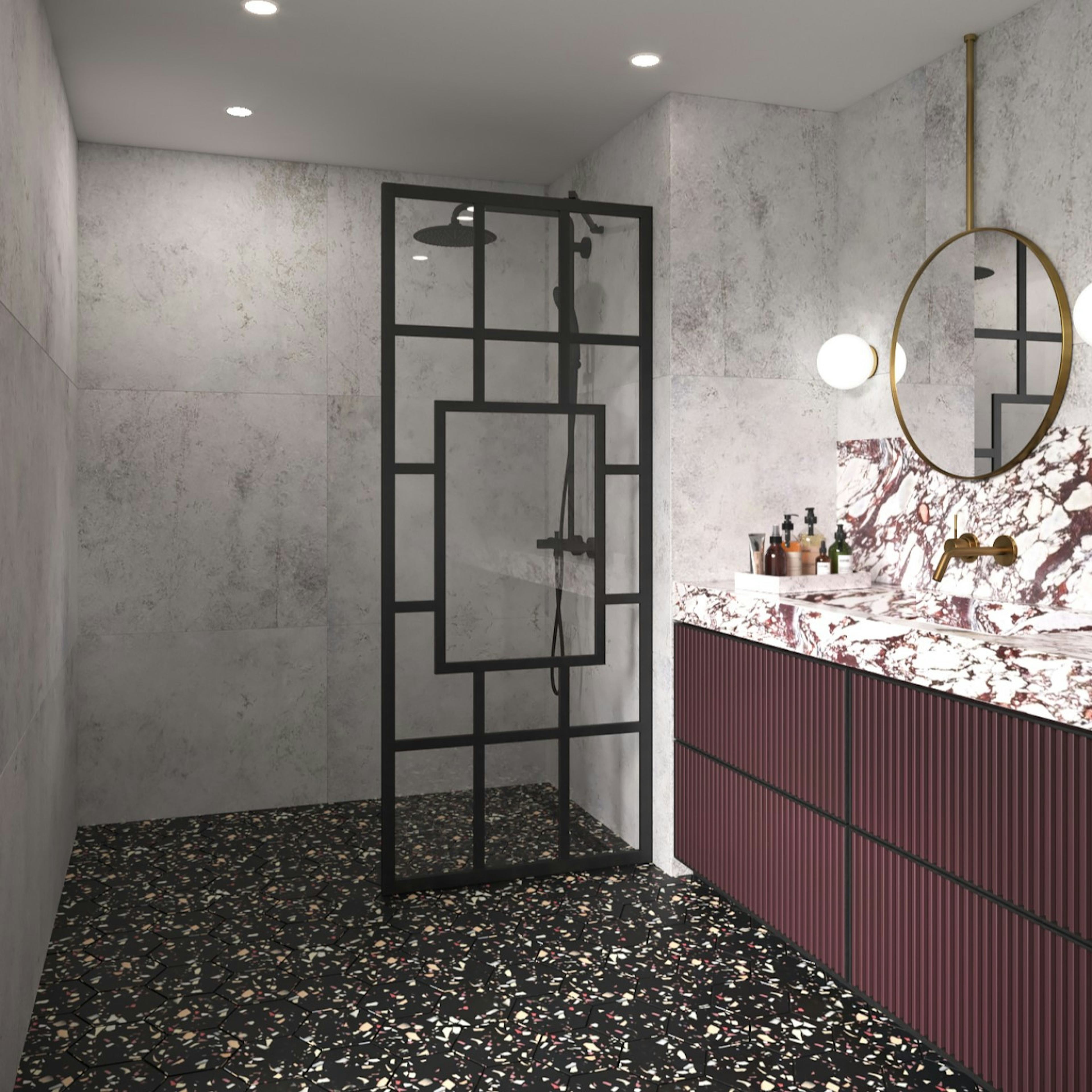 Duschvägg Hietakari Bläk 800 Shanghai Fast