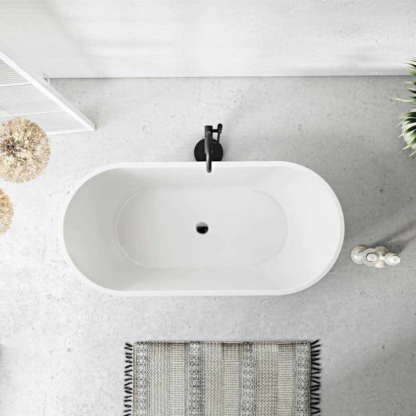 Badkar Bathlife Fridsam Fristående Rund Vit