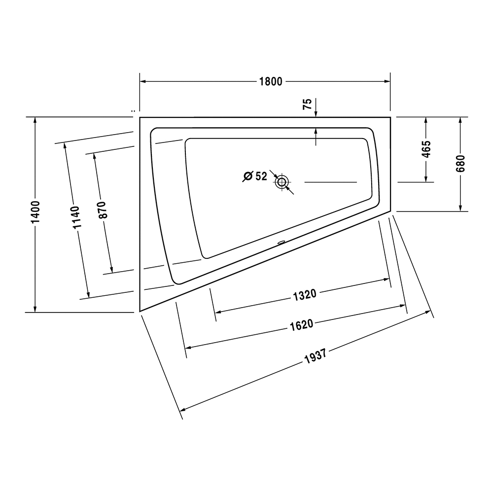 Badkar Duravit Paiova Inbyggnad