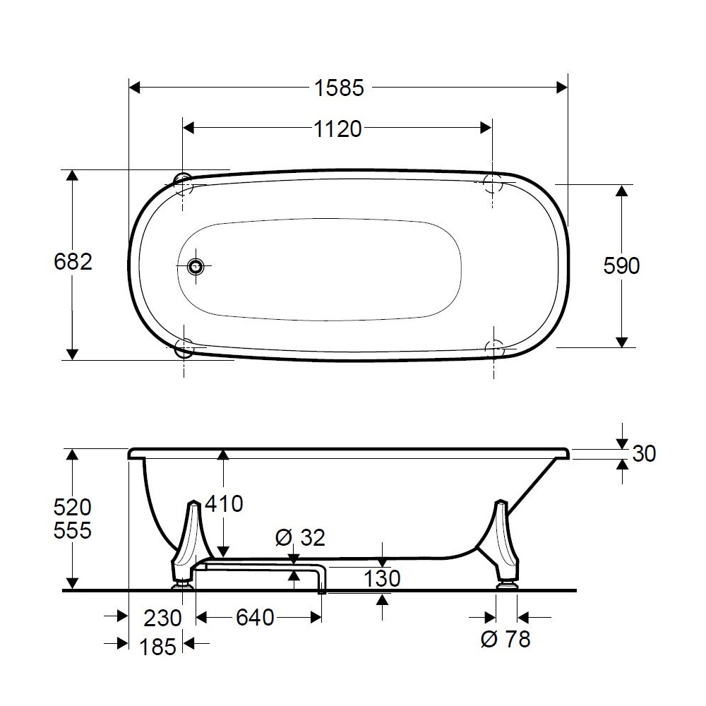 Badkar Ifö BKFF Vit