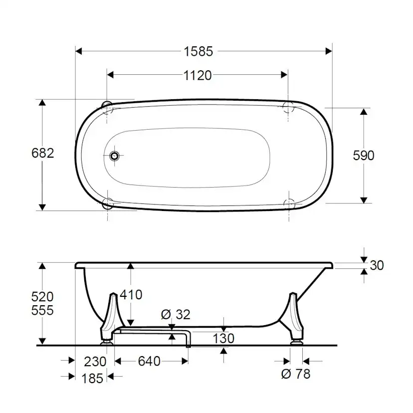 Badkar Ifö BKFF Vit