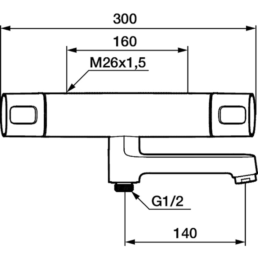 Badkarsblandare FM Mattsson Siljan 160 cc