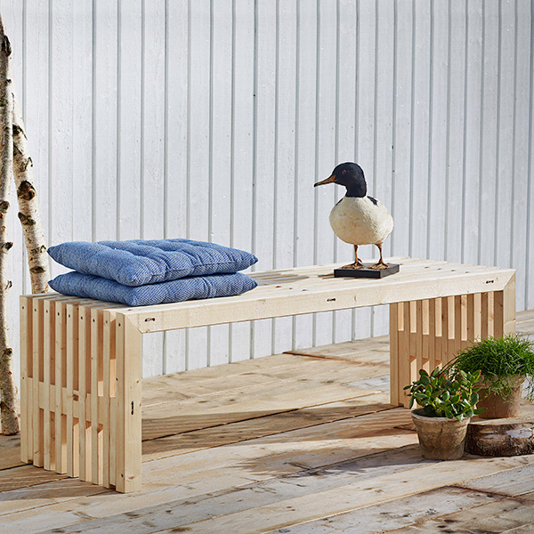 Trädgårdsbänk PLUS Rustik Design 1380 mm