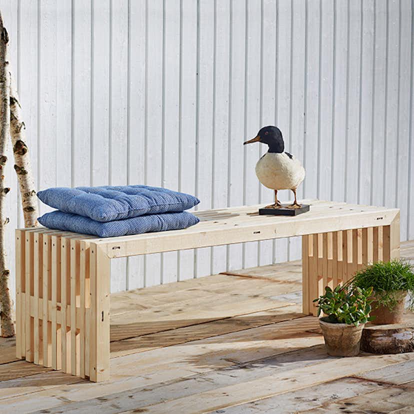 Trädgårdsbänk PLUS Rustik Design 1380 mm