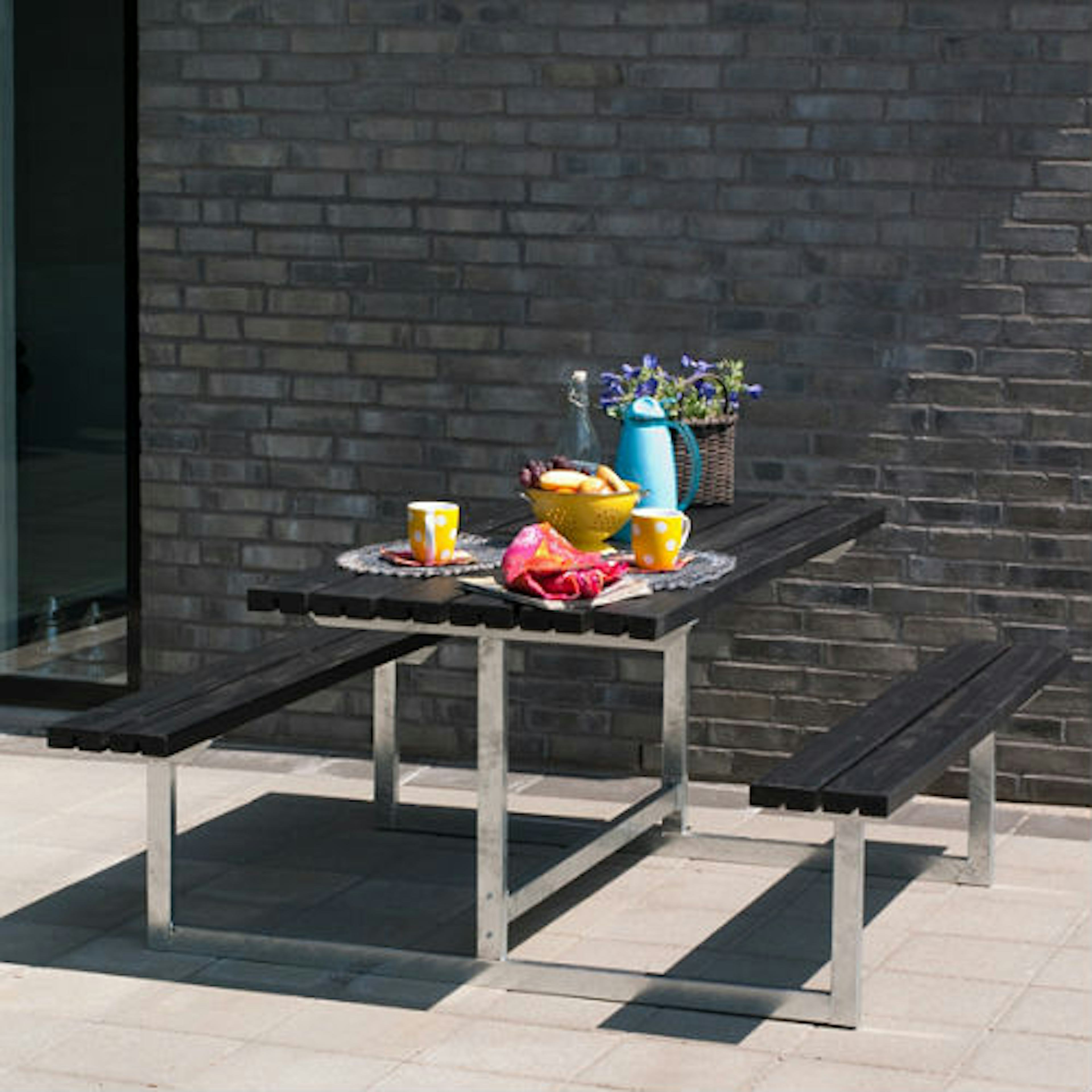 Picknickbord PLUS Basic Svart Utomhus