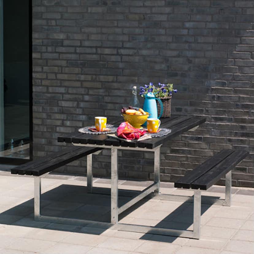 Picknickbord PLUS Basic Svart Utomhus