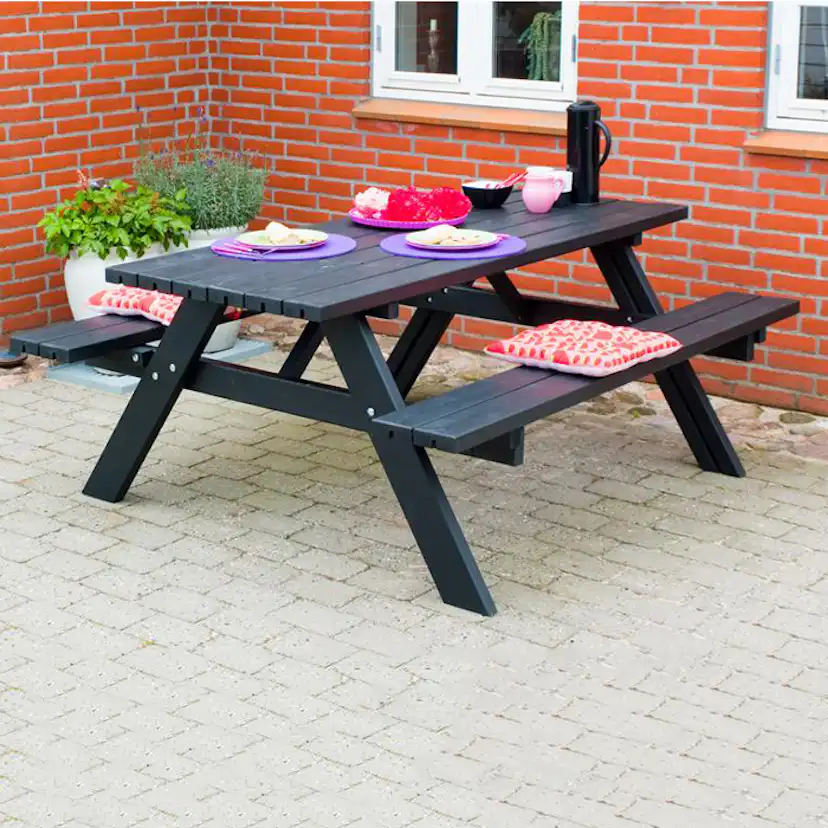 Picknickbord PLUS Svart Utomhus
