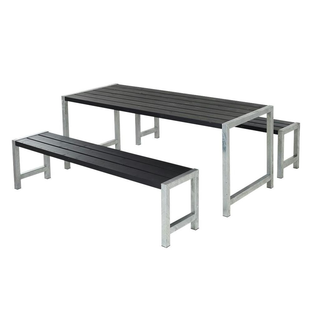 Bänkset Utomhus PLUS Svart