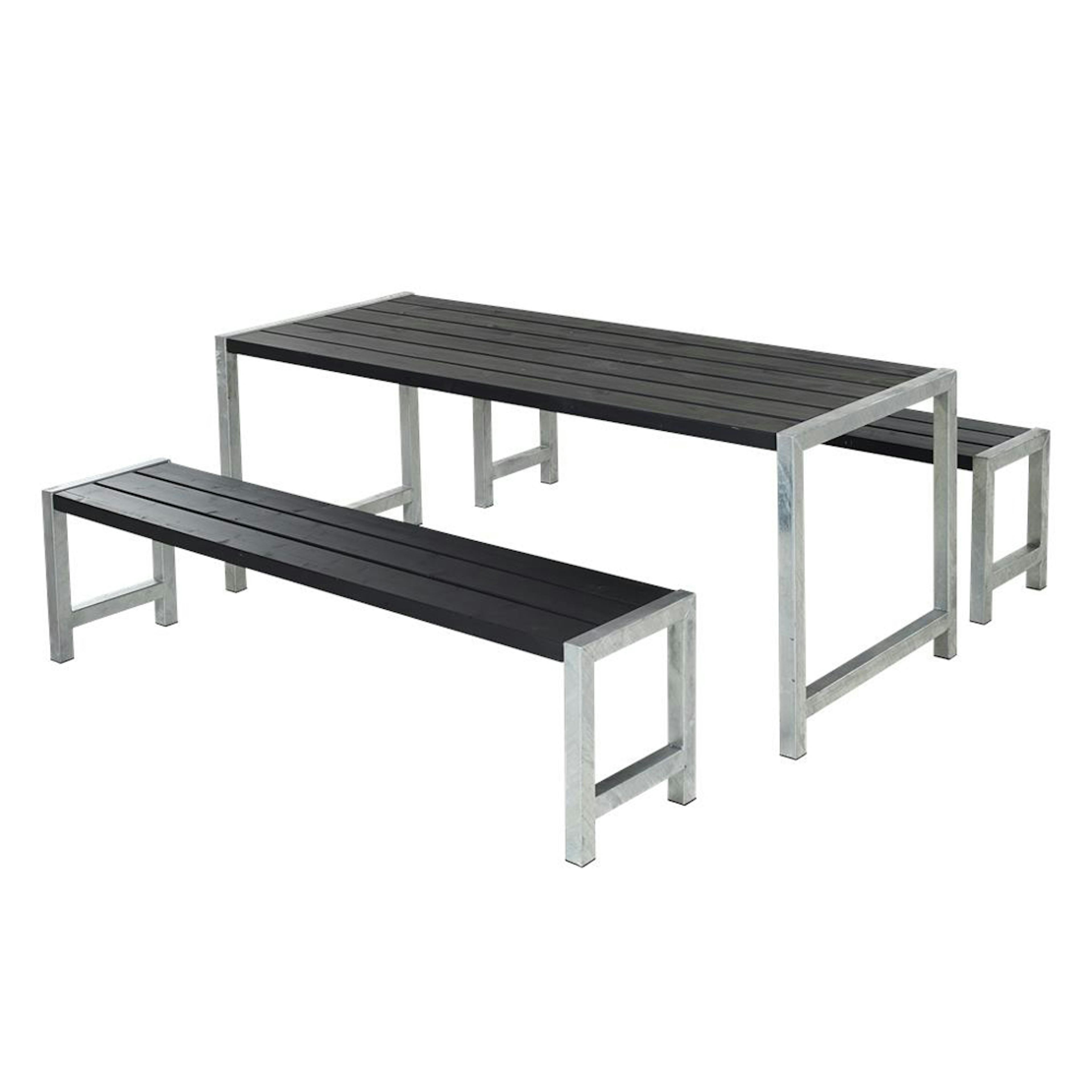 Bänkset Utomhus PLUS Svart