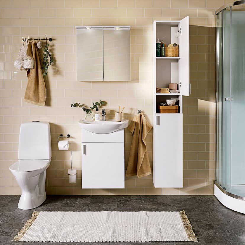 Tvättställsskåp Alterna Basic Aqua med Tvättställ