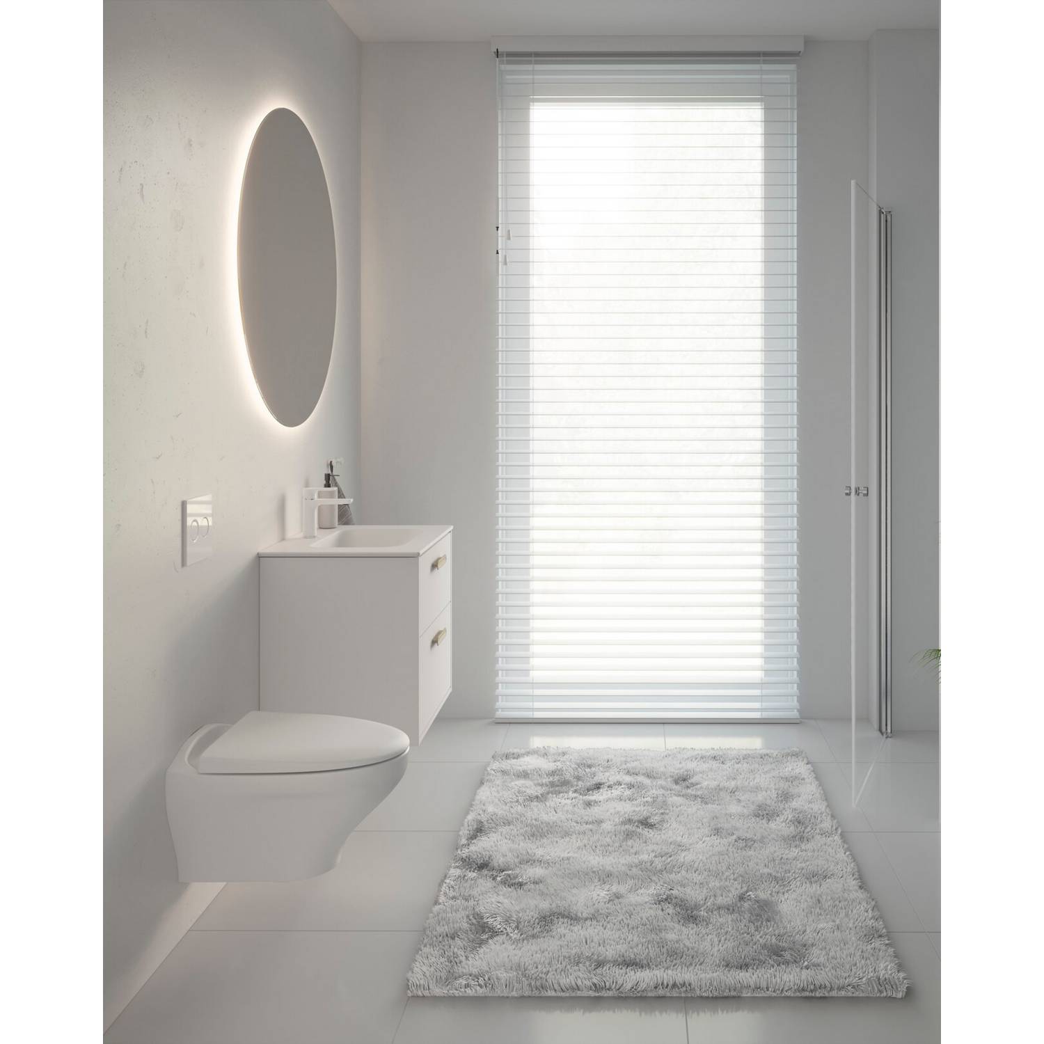 Spegel Gustavsberg Ducentic Rund med Bakgrundsbelysning