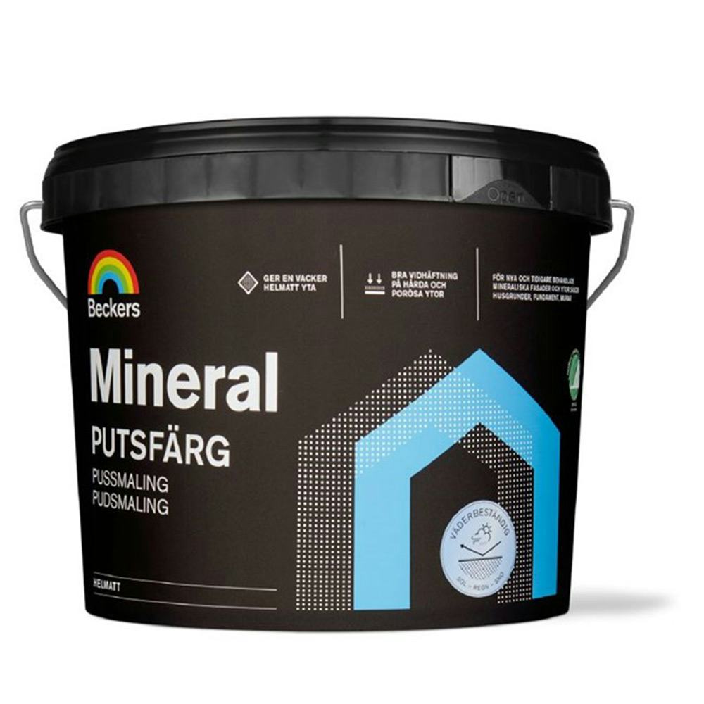 Putsfärg Beckers Mineral 1 Utevit 10L