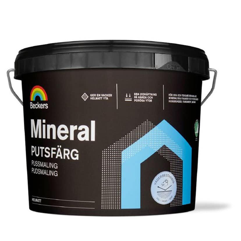 Putsfärg Beckers Mineral 1 Utevit 10L