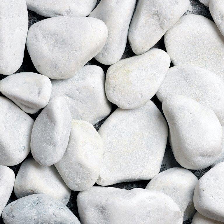 Dekorsten Magrab Krossprodukter Vit Pebbles 40-60 mm, 1000 kg Säck