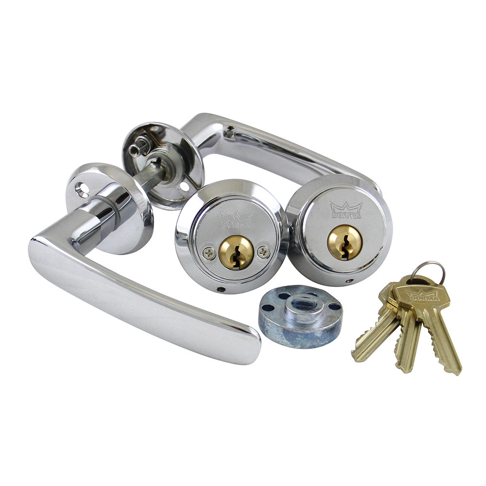 Behörssats Millers för ytterdörr Rund Krom