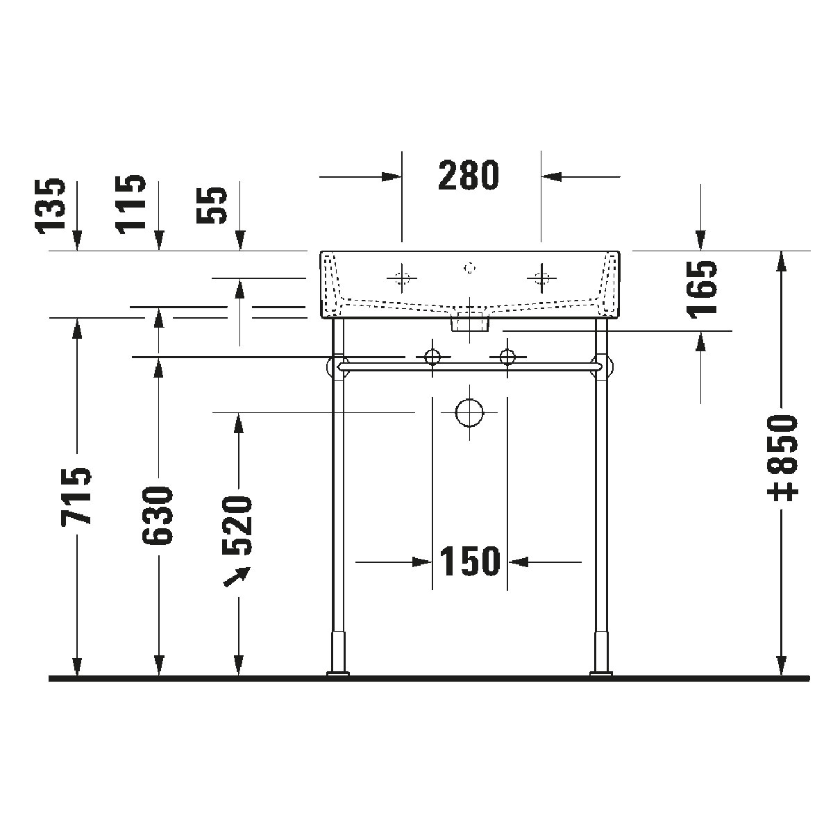 Benställning Duravit till Vero Air