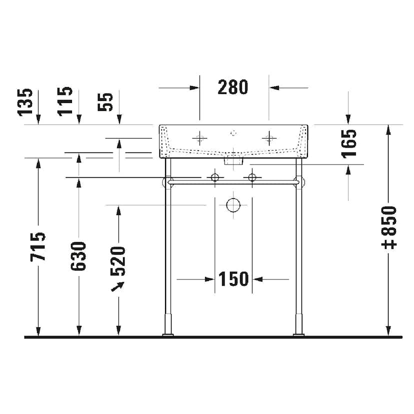 Benställning Duravit till Vero Air
