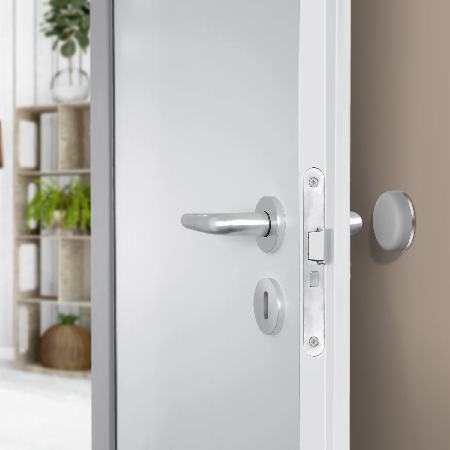 Dörrstopp Beslagsboden Gummi för Vägg