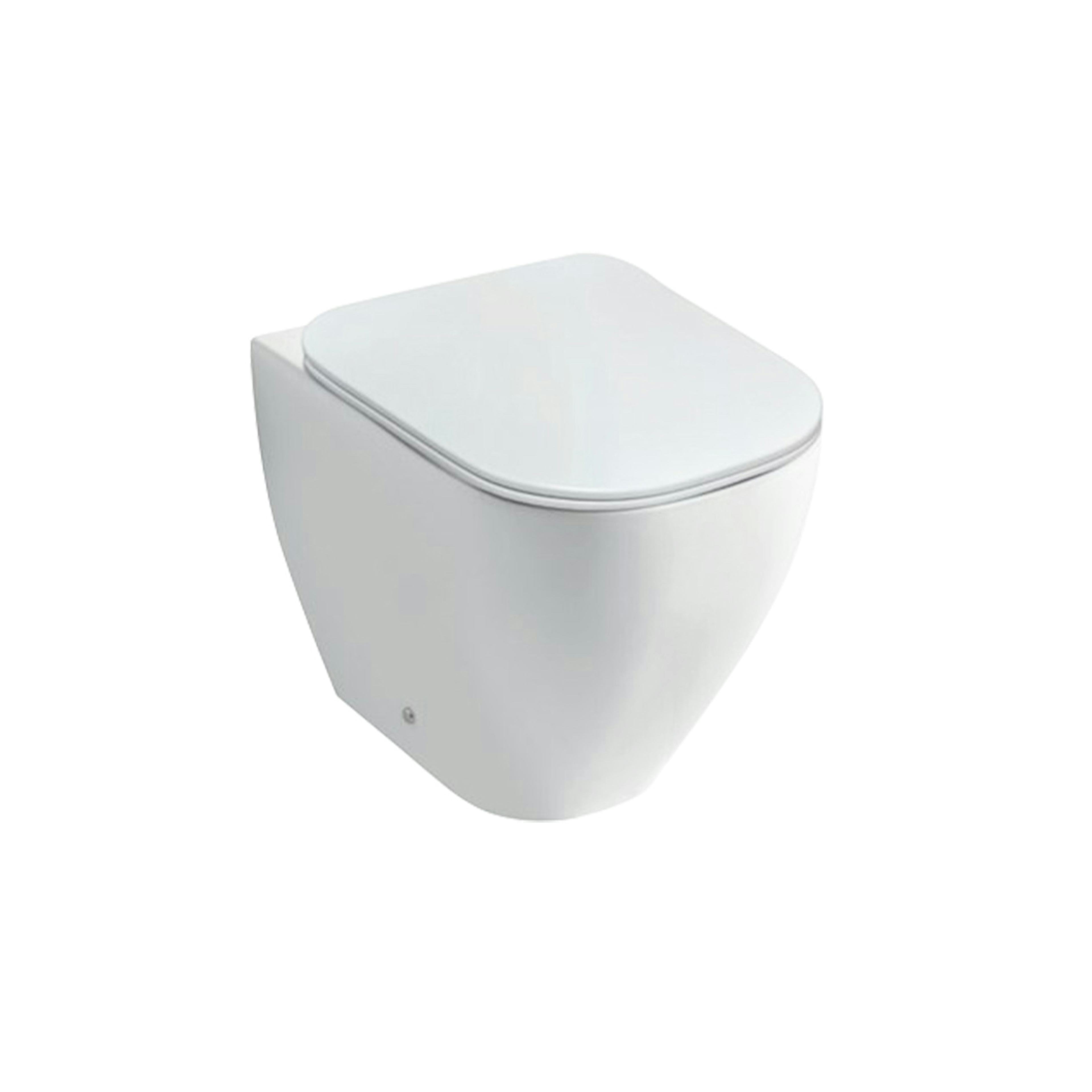 Golvstående Toalett Miller Badrum Rimless BTW Elegans Porslin