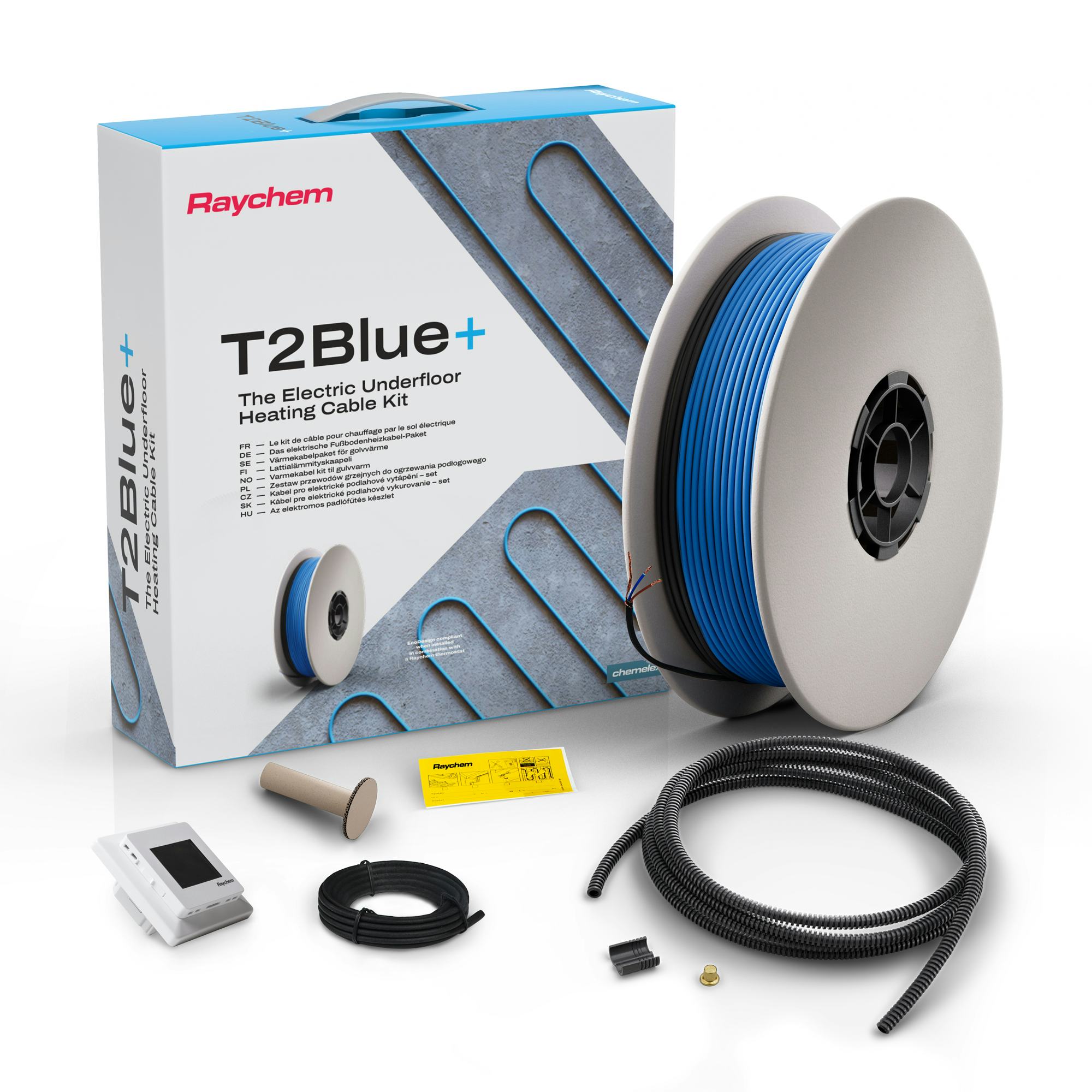 Golvvärmepaket Raychem T2Blå+12 med Senz-WiFi Termostat