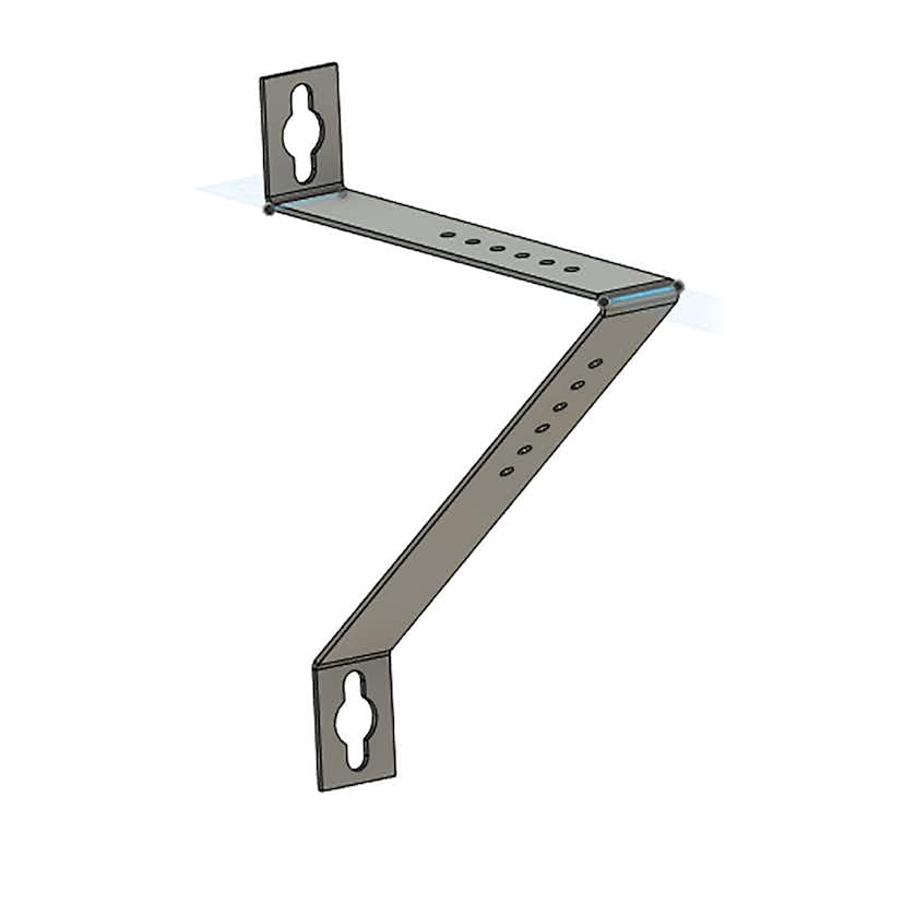 Väggkonsol Westal 45- 90° med 2 st Skruv M4